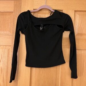 Forever 21 Black Long Sleeve Top